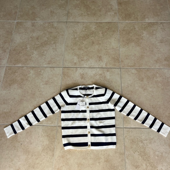 XXS Generation Love Striped Button Down - Black and White